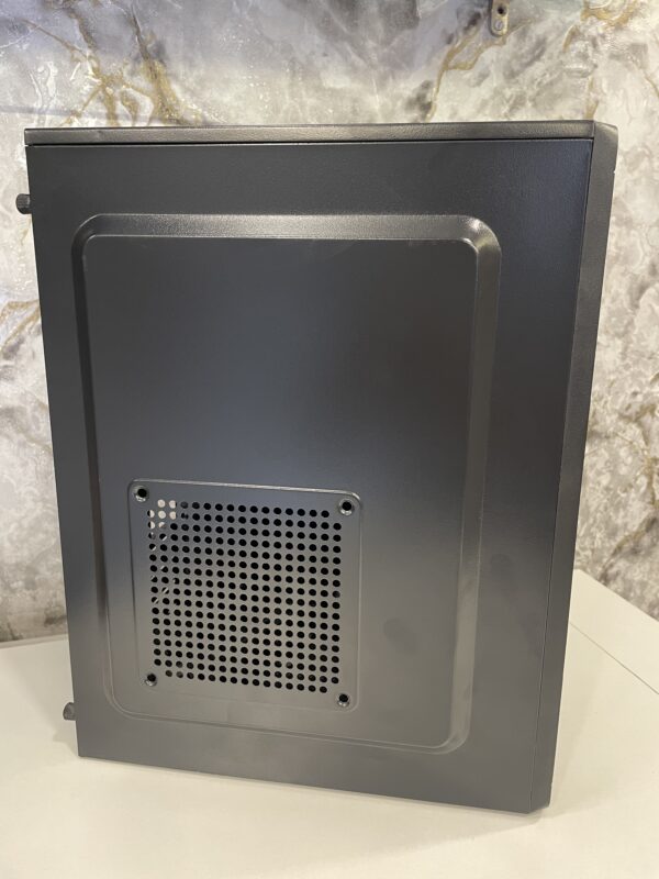 gaming PC cabinet with transparent glass.