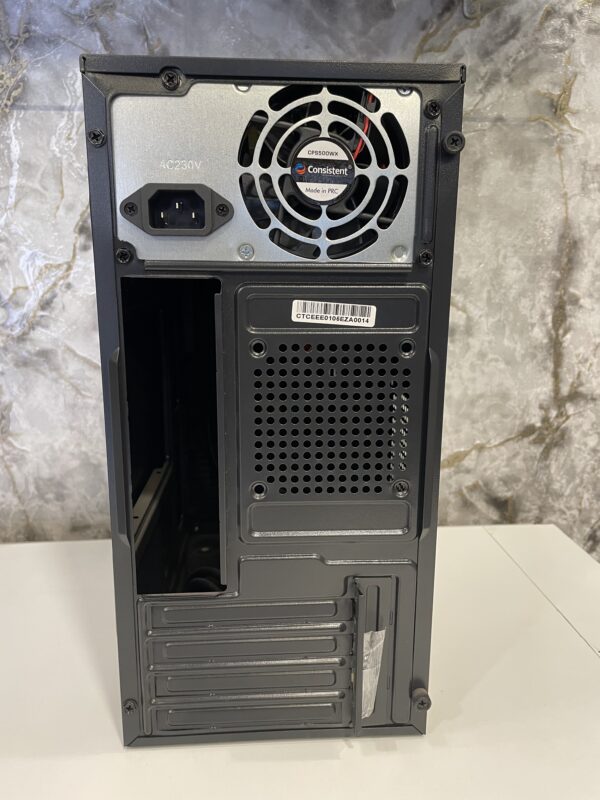 gaming PC cabinet with transparent glass.