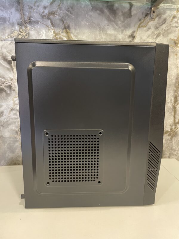 gaming PC cabinet with transparent glass.