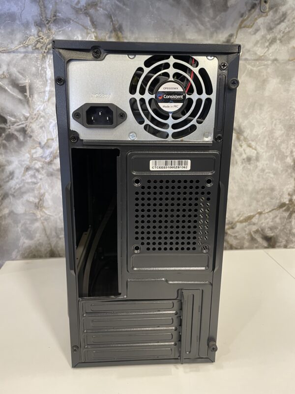gaming PC cabinet with transparent glass.