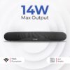 EVM EnVibe Bluetooth Speaker - Portable Wireless Speaker with 14W RMS Output, Bluetooth 5.0, and 8 Hours Playtime (EVM-BTS-102-Black)