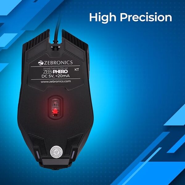 ZEBRONICS PHERO Wired Gaming Mouse