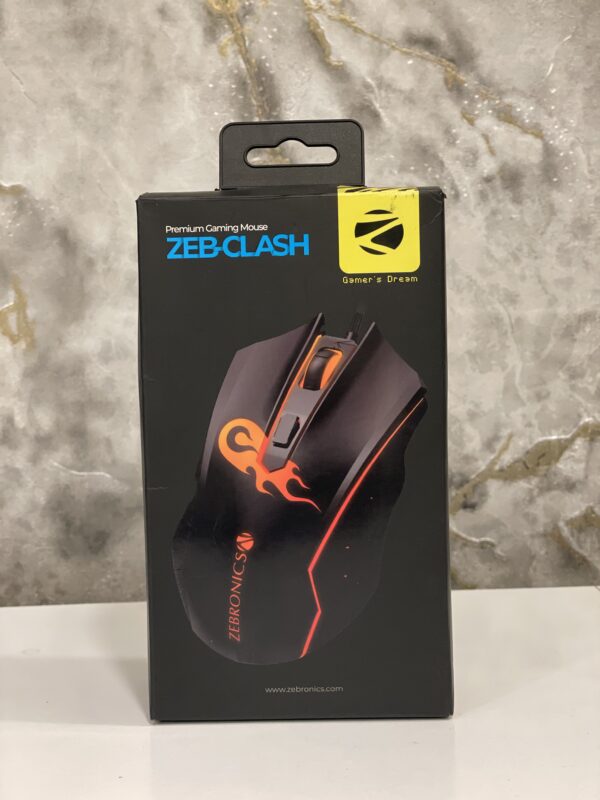 IMG_3393 (1) ZEBRONICS Zeb-Clash - Premium USB Gaming Mouse with 6 Buttons, High Resolution Gaming Sensor 3600 DPI, Mulitcolor LED
