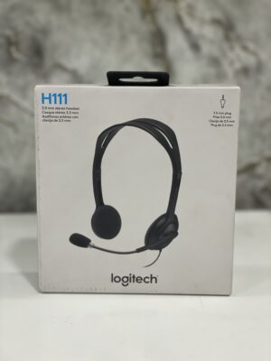 Logitech H111 Wired On Ear Headphones With Mic Black
