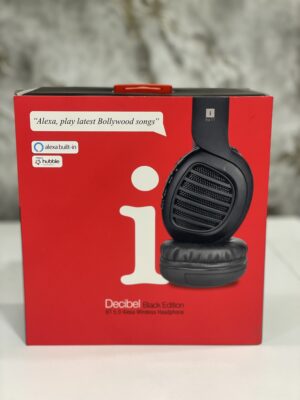 iBall Decibel Bluetooth 5.0 Wireless Over Ear Foldable Headphone with MicroSD/AUX/FM - Black Edition