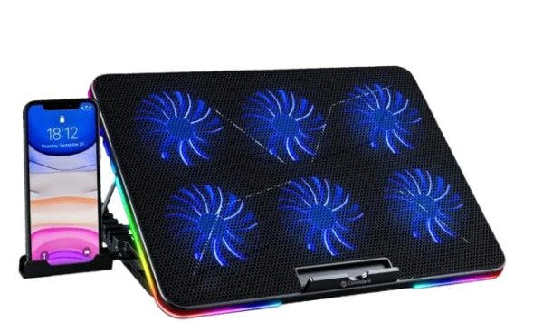 Consistent Laptop Cooling Pad with Mobile Holder Glacier USB Connection, Portable Computer Stand
