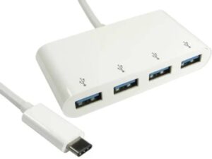 iball Type-C to 4-Port USB 3.0 Hub USB Adapter Portable USB 3.0 4 Type-A Hub.