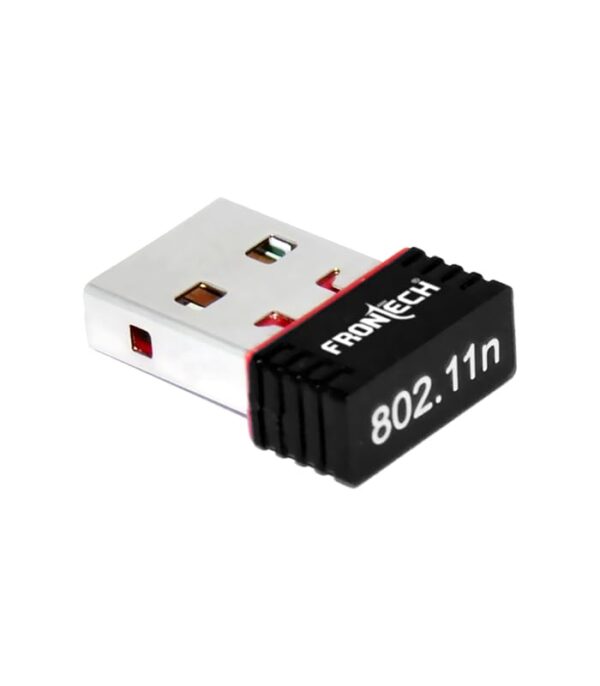 31wtsJk9NOL FRONTECH WiFi Dongle 150 Mbps Mini Wireless Network USB Wi-Fi Adapter for PC, Desktop, Laptop | Advanced WPA/WPA2 Security Standards, (0828, Black)