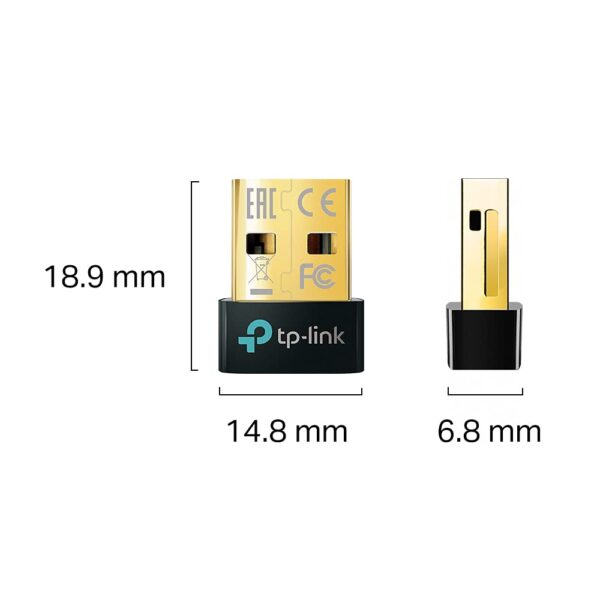 TP-Link USB Bluetooth Adapter for PC, 5.3 Bluetooth Dongle Receiver (UB500) Supports Windows 11/10/8.1/7 for Desktop, Laptop, Mouse, Keyboard, Printers,...