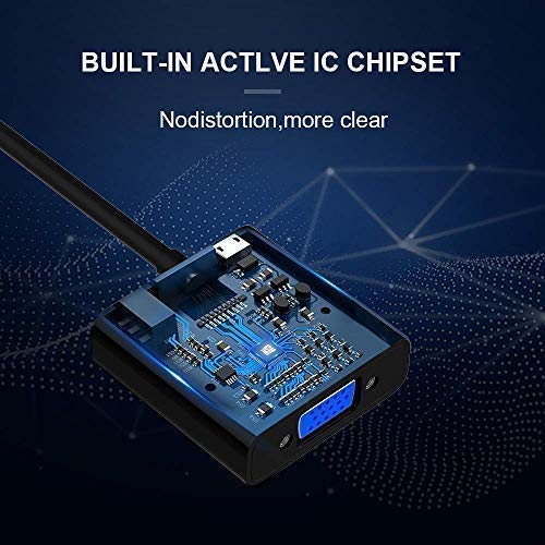 LS LAPSTER Quality Assured HDMI to VGA Adapter Cable 1080P for Projector, Computer, Laptop, TV, Projectors & TV