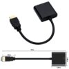 LS LAPSTER Quality Assured HDMI to VGA Adapter Cable 1080P for Projector, Computer, Laptop, TV, Projectors & TV