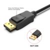 DP(DisplayPort) to HDMI Adapter, Display Port Male to HDMI Male Gold-Plated Cord 6 feet Black Cable