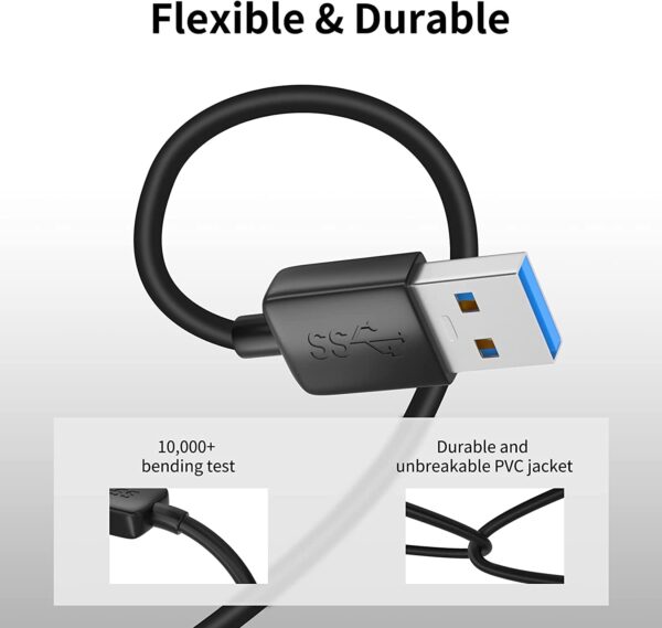 FEDUS USB A to A Cable 3 Meter, High Speed USB 2.0 Type A Male to A Male Cable USB to USB Cord, for Data Transfer Hard Drive Enclosures, Printers, Modems,...