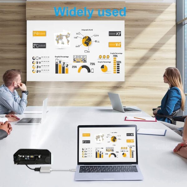 Version 1.0.0 USB-C to VGA Adapter, USB 3.1 Type C (Thunderbolt 3) to VGA Converter Compatible with MacBook Pro, New MacBook, MacBook Air 2018, Dell XPS 13/15, Surface..