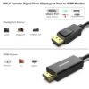 DP(DisplayPort) to HDMI Adapter, Display Port Male to HDMI Male Gold-Plated Cord 6 feet Black Cable