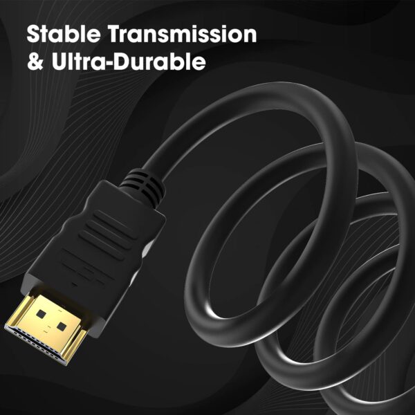 61c07nFnsBL._SL1500_ Sounce 1.5 Meter High-Speed HDMI Cable - Hdmi Arc Enabled | 64 Gbps | 4K 120Hz | 1080P 240Hz | Strong & Durable | Supports Up To 32 Audio Channels | Gold Plated | 1.5 Meter, Black