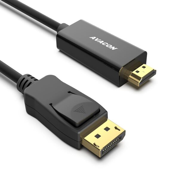 DP(DisplayPort) to HDMI Adapter, Display Port Male to HDMI Male Gold-Plated Cord 6 feet Black Cable