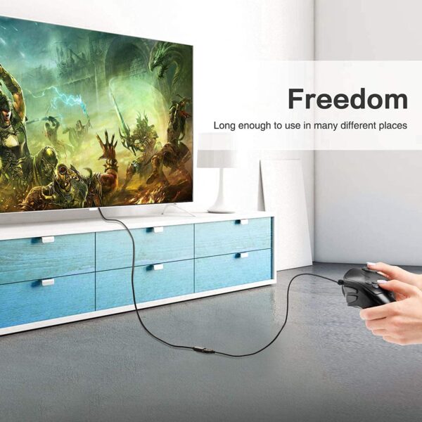 USB Male to Female Extension Cable, 5 Meter/16.4Ft 2.0 USB Extension Cable, USB A Male to A Female Cable, USB Extender for Tv, Pc, Hard Drive, USB...