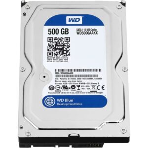 WD Blue 500GB Desktop Hard Disk Drive - 7200 RPM SATA 6 Gb/s 16MB Cache 3.5 Inch - WD5000AAKX