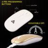 WE Protouch Rechargeable Mouse with Dual Connectivity-Bluetooth 5.2 and Wireless 2.4ghz Up to 1200 Adjustable Dpi, Ergonomic Design Best for Pc/mac/Laptop...