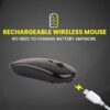 WE Protouch Rechargeable Mouse with Dual Connectivity-Bluetooth 5.2 and Wireless 2.4ghz Up to 1200 Adjustable Dpi, Ergonomic Design Best for Pc/mac/Laptop...