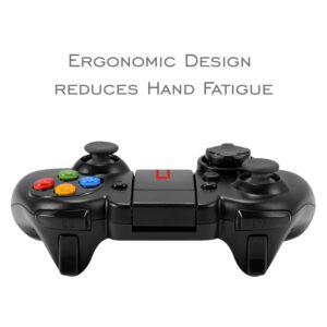 Live Tech Yo!Man Wireless Gamepad with Phone Clamp – Bluetooth Game Controller for Android/iOS/PC, Dual Vibration, Multimedia Controls & Ergonomic Design