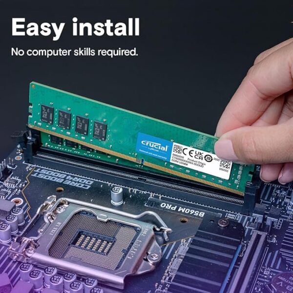 Crucial RAM 8GB DDR4 3200MHz CL22 Desktop Memory CT8G4DFRA32A Green