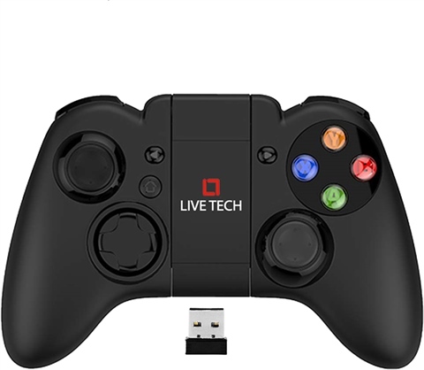 Live Tech Yo!Man Wireless Gamepad with Phone Clamp – Bluetooth Game Controller for Android/iOS/PC, Dual Vibration, Multimedia Controls & Ergonomic Design