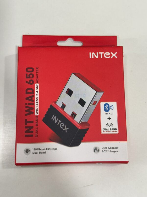 Intex int wiad 650 dual band wireless adaper reciver wifi and bt
