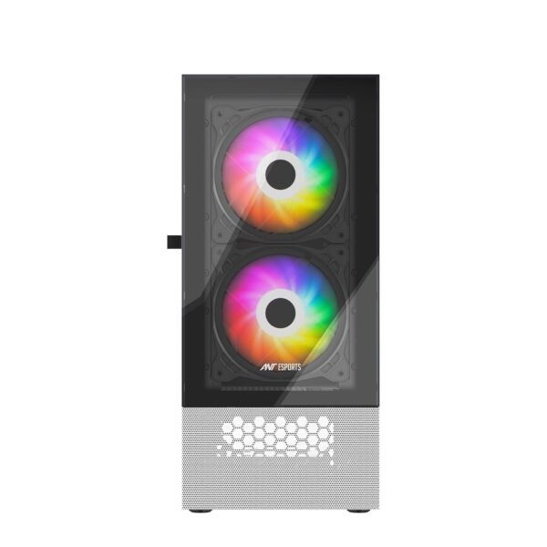 710ULuW2OrL._SL1500_ Ant Esports Pepper 5F Mid-Tower Dual Color Computer Case/Gaming Cabinet - Black/White | Support ATX, Micro-ATX, Mini-ITX | Pre-Installed 5 ARGB Fans
