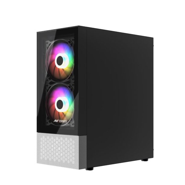 71kHe7m+yeL._SL1500_ (1) Ant Esports Pepper 5F Mid-Tower Dual Color Computer Case/Gaming Cabinet - Black/White | Support ATX, Micro-ATX, Mini-ITX | Pre-Installed 5 ARGB Fans