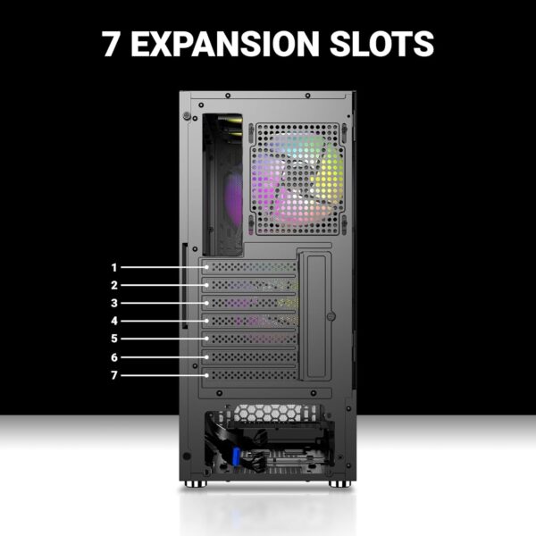 71kR5mOUDkL._SL1500_ Ant Esports Pepper 5F Mid-Tower Dual Color Computer Case/Gaming Cabinet - Black/White | Support ATX, Micro-ATX, Mini-ITX | Pre-Installed 5 ARGB Fans