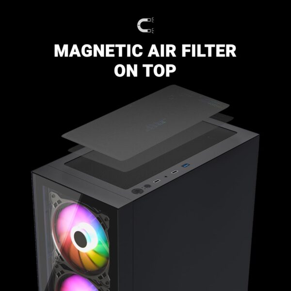 71kc0hs9e2L._SL1500_ (1) Ant Esports Pepper 5F Mid-Tower Dual Color Computer Case/Gaming Cabinet - Black/White | Support ATX, Micro-ATX, Mini-ITX | Pre-Installed 5 ARGB Fans