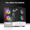 71xJEFlIlHL._SL1500_ (1) Ant Esports Pepper 5F Mid-Tower Dual Color Computer Case/Gaming Cabinet - Black/White | Support ATX, Micro-ATX, Mini-ITX | Pre-Installed 5 ARGB Fans
